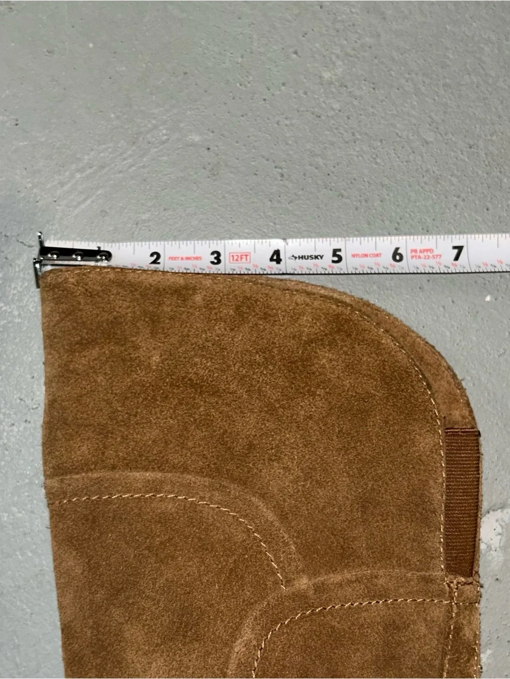 Brown Suede Tall Western Boots Crown Vintage 6 Knee High Riding Boho Cowgirl